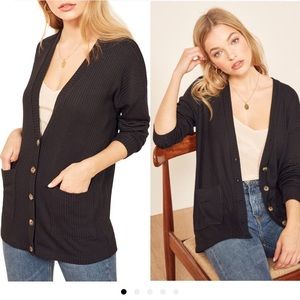 Like new Reformation Boyfriend Cardigan, size medium, black